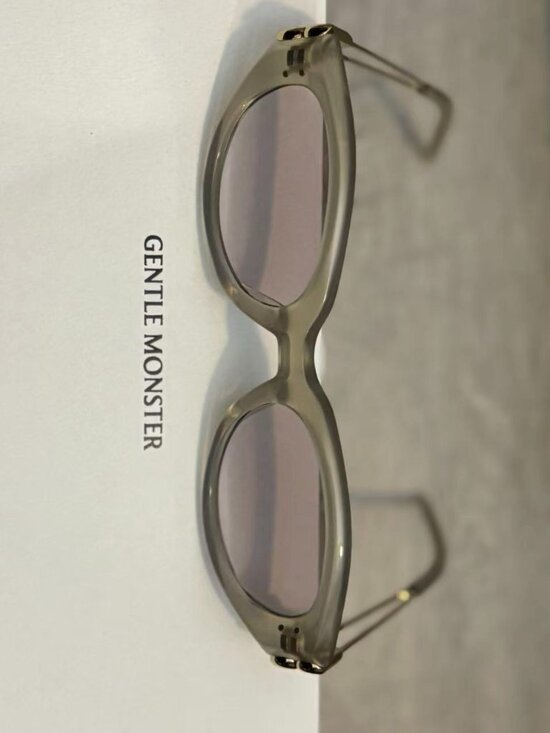 Gentle Monster Transparent Gray Cat Eye Gold Temple Sunglasses main image 5